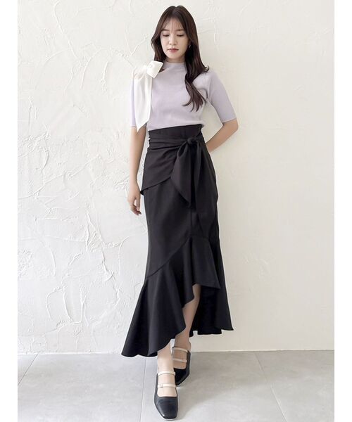 dazzlin(ダズリン)の「ラップマーメイドラインスカート(スカート・レディース・ブラック/ベージュ/グレー・SMALL/MEDIUM)」の15枚目の写真