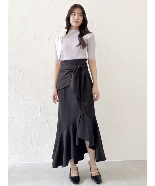 dazzlin(ダズリン)の「ラップマーメイドラインスカート(スカート・レディース・ブラック/ベージュ/グレー・SMALL/MEDIUM)」の16枚目の写真