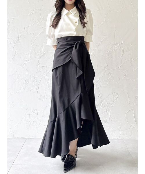 dazzlin(ダズリン)の「ラップマーメイドラインスカート(スカート・レディース・ブラック/ベージュ/グレー・SMALL/MEDIUM)」の19枚目の写真