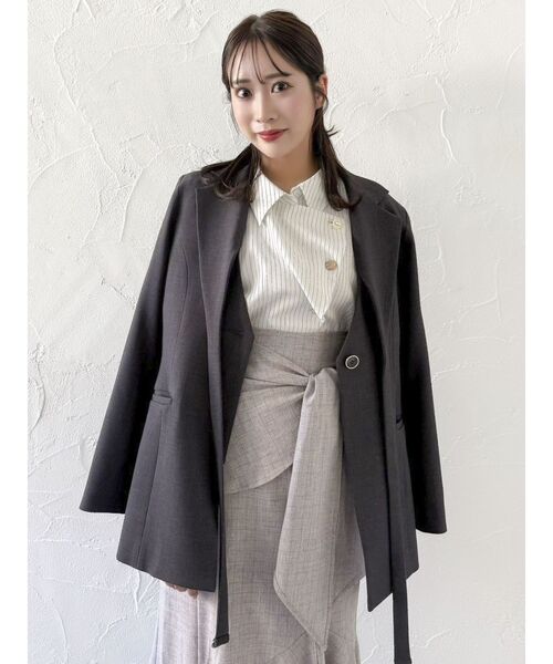 dazzlin(ダズリン)の「ラップマーメイドラインスカート(スカート・レディース・ブラック/ベージュ/グレー・SMALL/MEDIUM)」の6枚目の写真