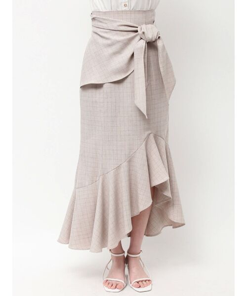 dazzlin(ダズリン)の「ラップマーメイドラインスカート(スカート・レディース・ブラック/ベージュ/グレー・SMALL/MEDIUM)」の7枚目の写真