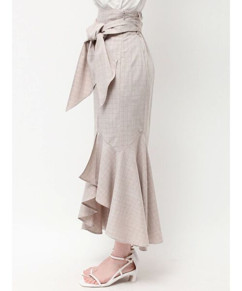 dazzlin(ダズリン)の「ラップマーメイドラインスカート(スカート・レディース・ブラック/ベージュ/グレー・SMALL/MEDIUM)」の8枚目の写真