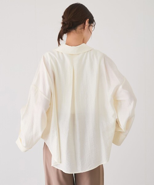 Jayro(ジャイロ)の「【EC限定】スキッパーシャツ(シャツ/ブラウス・レディース・ホワイト/ベージュ/ネイビー/ブルー系その他6・M)」の7枚目の写真
