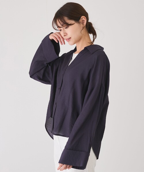 Jayro(ジャイロ)の「【EC限定】スキッパーシャツ(シャツ/ブラウス・レディース・ホワイト/ベージュ/ネイビー/ブルー系その他6・M)」の13枚目の写真