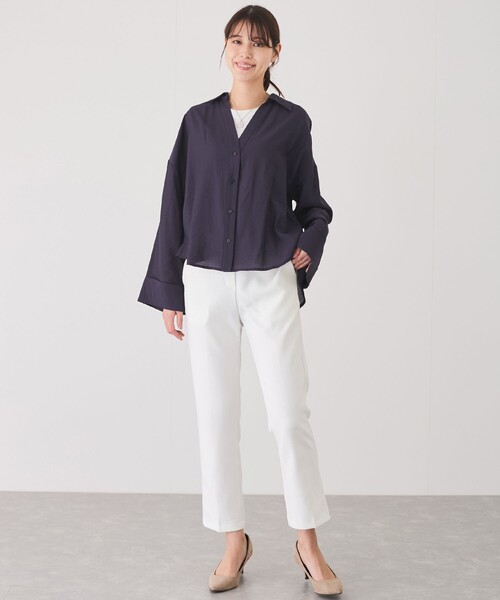 Jayro(ジャイロ)の「【EC限定】スキッパーシャツ(シャツ/ブラウス・レディース・ホワイト/ベージュ/ネイビー/ブルー系その他6・M)」の15枚目の写真