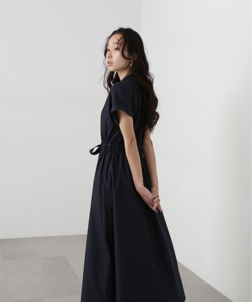 N.（N. Natural Beauty Basic）（エヌエヌナチュラルビューティーベーシック）の「オープンカラーシャツワンピース（ワンピース・レディース・ベージュ/ネイビー/ブルー系その他・MEDIUM）」の11枚目の写真