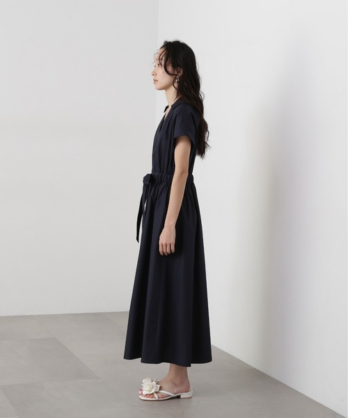 N.（N. Natural Beauty Basic）（エヌエヌナチュラルビューティーベーシック）の「オープンカラーシャツワンピース（ワンピース・レディース・ベージュ/ネイビー/ブルー系その他・MEDIUM）」の17枚目の写真