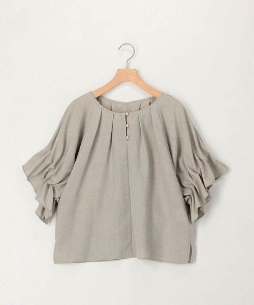 MICO COULIER（ミコクリエ）の「サップ2WAYブラウス（シャツ/ブラウス・レディース・グレイッシュベージュ/ラベンダー/チャコールグレー・38）」の14枚目の写真