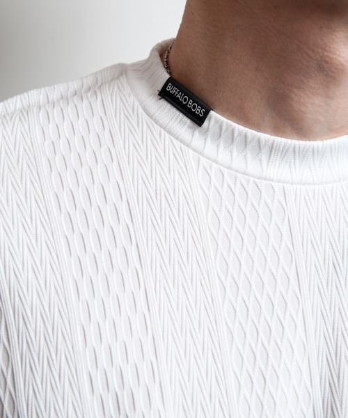 Buffalo Bobs(バッファローボブズ)の「TREAD-CREW(トレッド-クルー)クルーネック Tシャツ(Tシャツ/カットソー・メンズ・ホワイト/ブラック・2-3/3-4/1-2)」の6枚目の写真