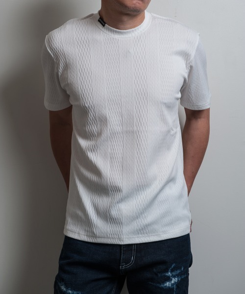 Buffalo Bobs(バッファローボブズ)の「TREAD-CREW(トレッド-クルー)クルーネック Tシャツ(Tシャツ/カットソー・メンズ・ホワイト/ブラック・2-3/3-4/1-2)」の3枚目の写真