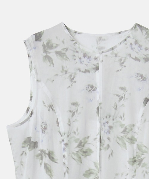 LE CIEL BLEU(ルシェルブルー)の「ヴィンテージフラワーマキシドレス / Vintage Floral Maxi Dress(ワンピース・レディース・オフホワイト/ブラック・38/36)」の4枚目の写真