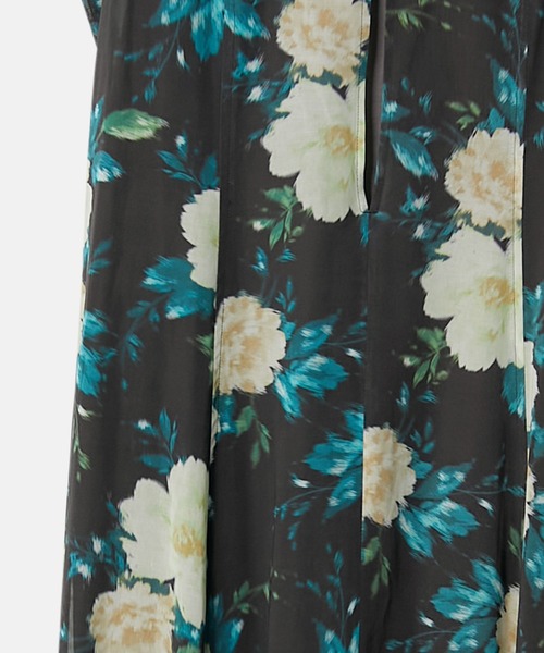 ワンピース vintage botanical floral sheer maxidress White Purple Orange Floral 70's Maxi Dress | S - Catalog
