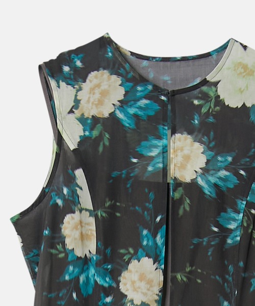 LE CIEL BLEU(ルシェルブルー)の「ヴィンテージフラワーマキシドレス / Vintage Floral Maxi Dress(ワンピース・レディース・オフホワイト/ブラック・38/36)」の15枚目の写真