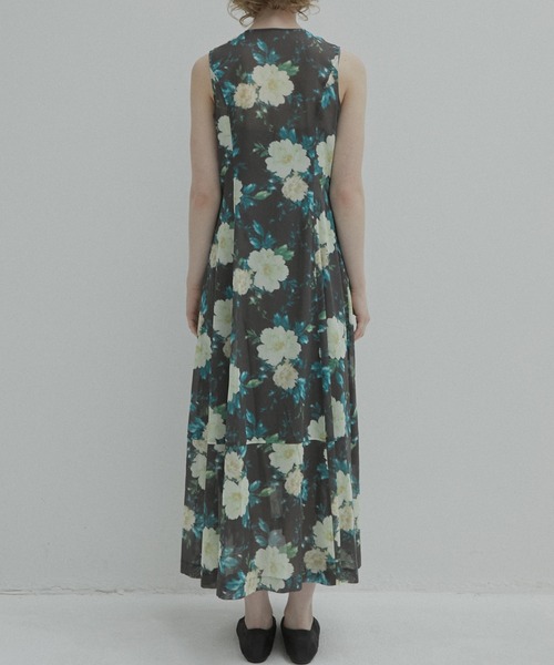*HALSTON* フラワーホルターマキシドレス ワンピース セール】ヴィンテージフラワーマキシドレス / Vintage Floral