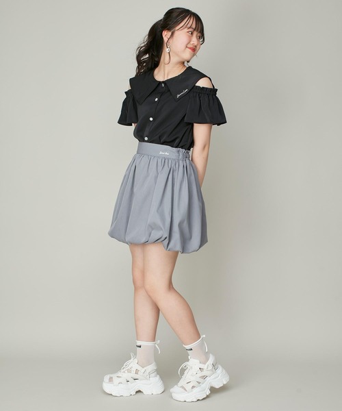 JENNI love（ジェニィラブ）の「【リバイバルアイテム】セーラー肩あきブラウス（シャツ/ブラウス・キッズ・オフホワイト/ブラック/ピンク・140cm/130cm/160cm/150cm）」の21枚目の写真