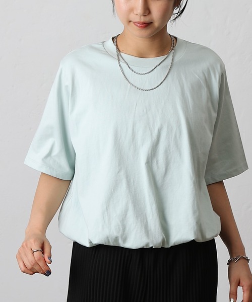 COLONY 2139(コロニートゥーワンスリーナイン)の「カットバルーン半袖トップス(Tシャツ/カットソー・レディース・ブラック/ミント/ホワイト/チャコールグレー・FREE)」の4枚目の写真