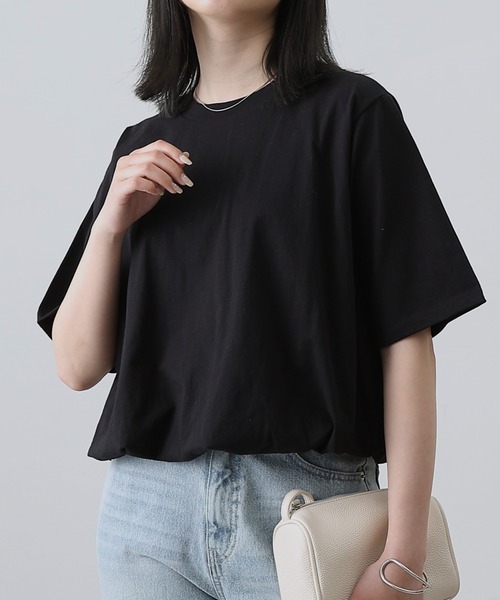 COLONY 2139(コロニートゥーワンスリーナイン)の「カットバルーン半袖トップス(Tシャツ/カットソー・レディース・ブラック/ミント/ホワイト/チャコールグレー・FREE)」の2枚目の写真