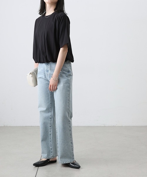 COLONY 2139(コロニートゥーワンスリーナイン)の「カットバルーン半袖トップス(Tシャツ/カットソー・レディース・ブラック/ミント/ホワイト/チャコールグレー・FREE)」の18枚目の写真