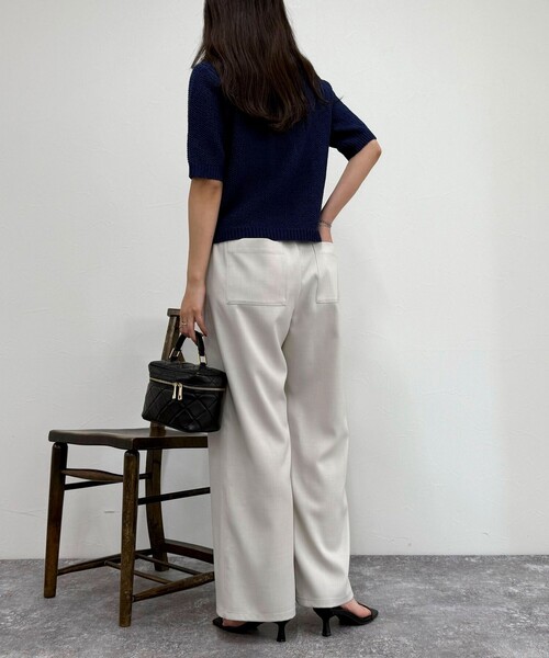 セール】【低身長サイズ34有り】ドライポリイージーセミワイドパンツ