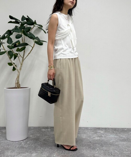 セール】【低身長サイズ34有り】ドライポリイージーセミワイドパンツ