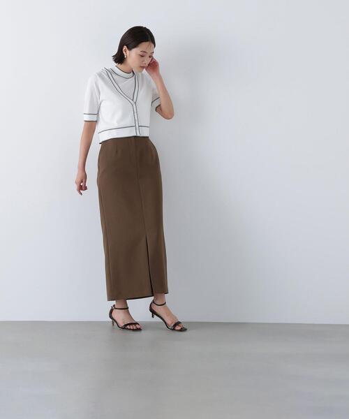 NATURAL BEAUTY BASIC（ナチュラルビューティーベーシック）の「◇ボトルネックバイカラーアンサンブル（カーディガン/ボレロ・レディース・ブラック系その他/ブルー系その他/ホワイト系その他・FREE）」の6枚目の写真