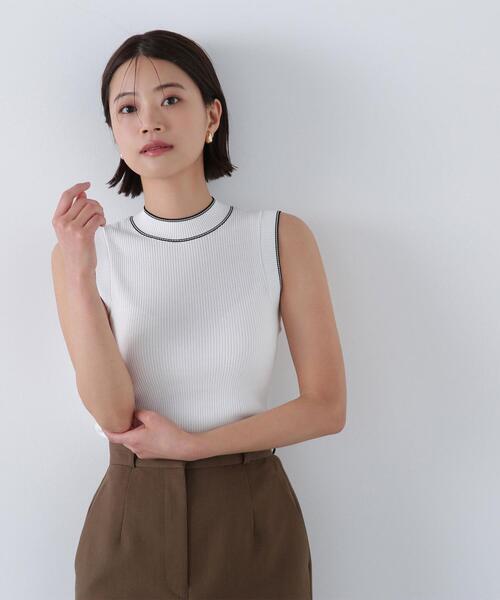 NATURAL BEAUTY BASIC（ナチュラルビューティーベーシック）の「◇ボトルネックバイカラーアンサンブル（カーディガン/ボレロ・レディース・ブラック系その他/ブルー系その他/ホワイト系その他・FREE）」の13枚目の写真