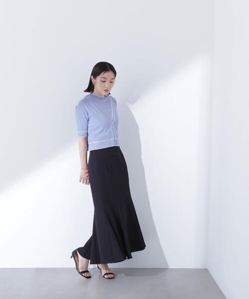 NATURAL BEAUTY BASIC（ナチュラルビューティーベーシック）の「◇ボトルネックバイカラーアンサンブル（カーディガン/ボレロ・レディース・ブラック系その他/ブルー系その他/ホワイト系その他・FREE）」の17枚目の写真