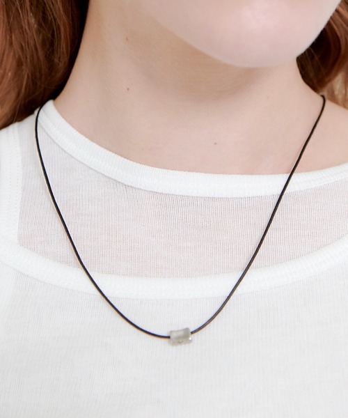 kiehtova(キエトヴァ)の「【kiehtova】SQUARE CORD CHOKER/スクエア コードチョーカー KT18(チョーカー・レディース・ブラック・FREE)」の1枚目の写真