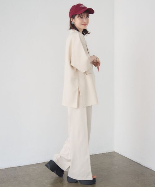 RETRO GIRL（レトロガール）の「半袖テーラードJK（テーラードジャケット・レディース・ナチュラル/ダークグレー/ベージュ・FREE）」の8枚目の写真