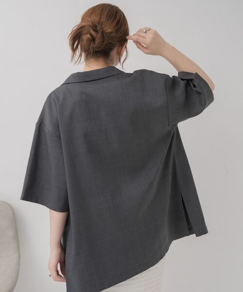 RETRO GIRL（レトロガール）の「半袖テーラードJK（テーラードジャケット・レディース・ナチュラル/ダークグレー/ベージュ・FREE）」の22枚目の写真