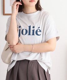 EGLANTINE jolieロゴプリント半袖Tシャツ【日本製】