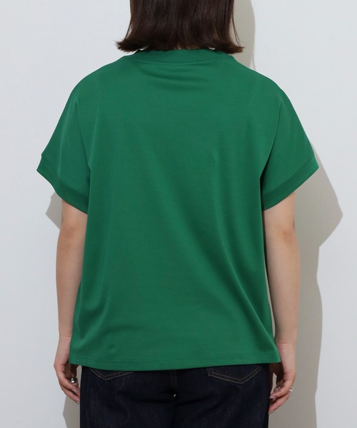 EGLANTINE(エグランティーヌ)の「EGLANTINE jolieロゴプリント半袖Tシャツ【日本製】(Tシャツ/カットソー・レディース・ブラック/オフホワイト/オレンジ/グリーン/シルバーグレー・40)」の11枚目の写真