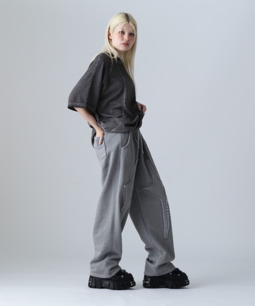 SIS(エスアイエス)の「SIS/エスアイエス/クロススウェットパンツ(スウェットパンツ・レディース・グレー/チャコールグレー・FREE)」の12枚目の写真