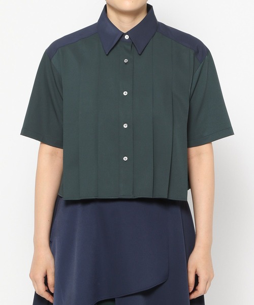 HARE(ハレ)の「ハイショクプリーツショートシャツ(HARE)(シャツ/ブラウス・レディース・ブラック/グリーン・FREE)」の22枚目の写真