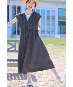 ガニー ブラック ダッチェス ナイロン ストラップ ドレス GANNI(ガニー)】 BLACK DUCHESSE NYLON STRAP DRESS｜PARIGOT
