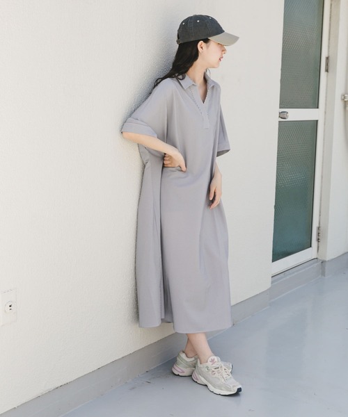 2025夏商品　エムズグレイシーサッカー素材のストライプワンピース　44 2025夏商品 エムズグレイシーサッカー素材のストライプ