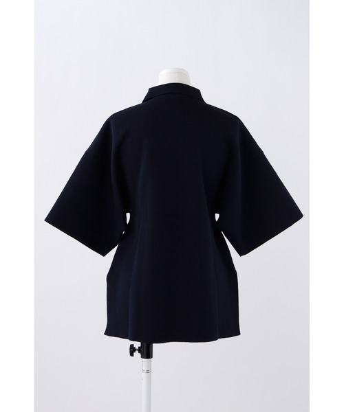 ENFOLD(エンフォルド)の「ワイドアームポロシャツ(ポロシャツ・レディース・オレンジ/ダークネイビー・38)」の7枚目の写真