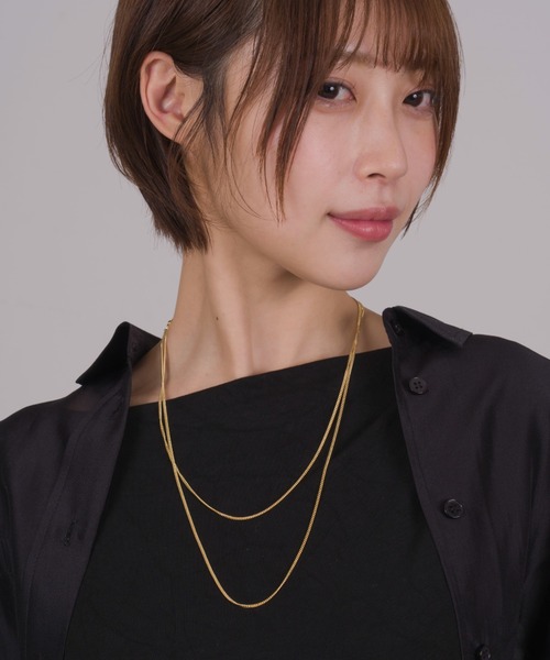 TOMWOOD(トムウッド)】Curb Chain Slim シルバーネックレス 20.5
