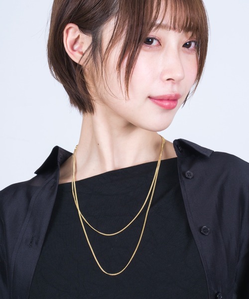 TOMWOOD(トムウッド)】Curb Chain Slim シルバーネックレス 20.5