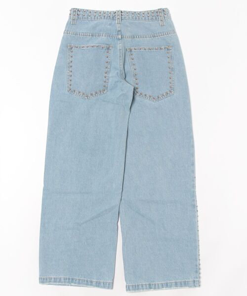 Jaded London(ジェイデッドロンドン)の「STUDDED COLOSSUS JEANS(デニムパンツ・レディース・ライトインディゴブルー・25inch/24inch)」の6枚目の写真