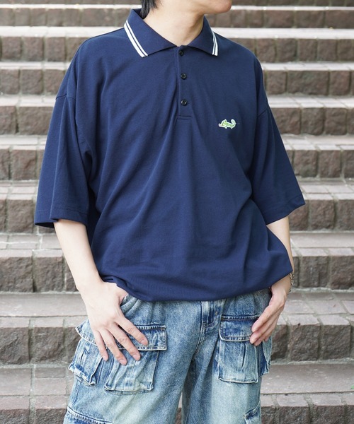 未使用❗POLO  NEWYORK  BP  5  半袖ポロシャツ　S  170 LÝFT Club Sweat Polo Shirt - Black