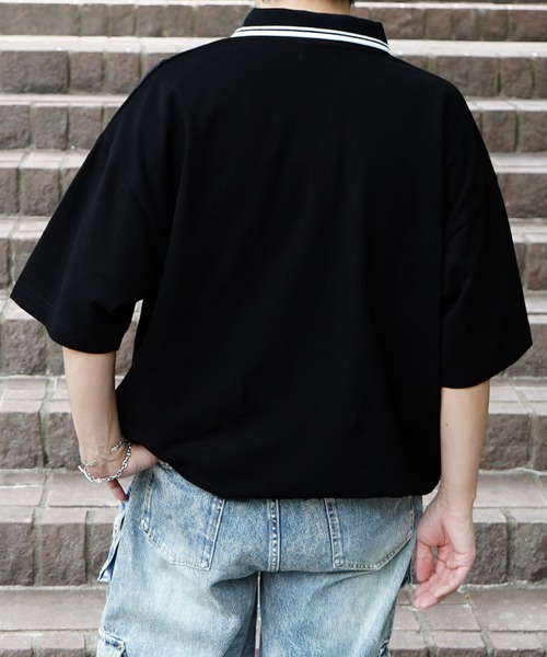 【CITYBOY】NOEARS ナイロンボックスシルエットポロシャツ ボルドー CITYBOY】NOEARS ナイロンボックスシルエットポロシャツ ボルドー