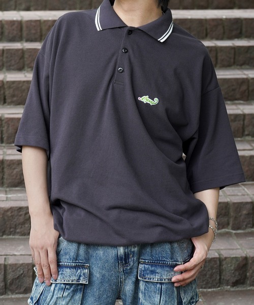 え*ふ様 ラコステ 刺繍ロゴ ワンポイント ポロシャツ 半袖シャツ ブラック LACOSTE/ラコステ ポロシャツ ブラック ワンポイント / 刺繍ロゴ