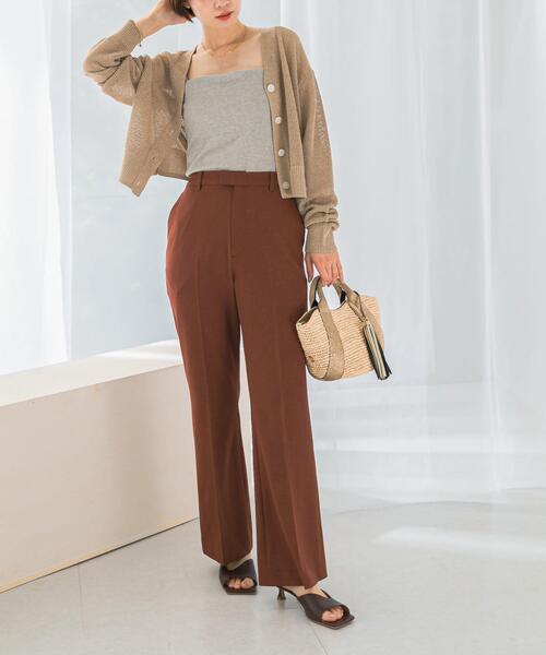 URBAN RESEARCH ROSSO WOMEN（アーバンリサーチ　ロッソ）の「イージーケアセミフレアパンツ（その他パンツ・レディース・ブラック/ブラウン系その他・34/36/38/40）」の2枚目の写真