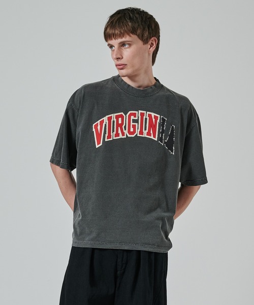Jieda(ジエダ)の「PIGMENT VIRGINIA TEE(Tシャツ/カットソー・メンズ・ホワイト/ブラック・2/1)」の2枚目の写真