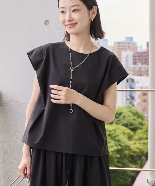 AMERICAN HOLIC（アメリカンホリック）の「【多機能】フレンチスリーブタックトップス＋ギャザースカート（SETアイテム）（その他トップス・レディース・ブラック/モカ/ネイビー・L/M）」の8枚目の写真