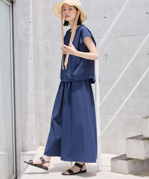 AMERICAN HOLIC（アメリカンホリック）の「【多機能】フレンチスリーブタックトップス＋ギャザースカート（SETアイテム）（その他トップス・レディース・ブラック/モカ/ネイビー・L/M）」の16枚目の写真