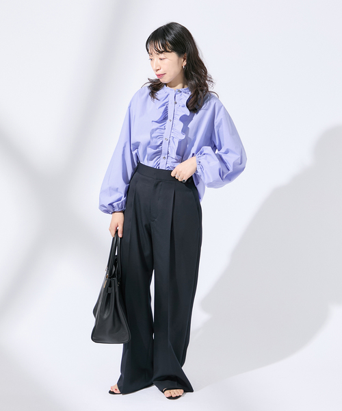 新品未使用☆JOURNAL STANDARDフリルシャツ 追加》スタンドカラーフリルシャツ（シャツ/ブラウス）｜journal