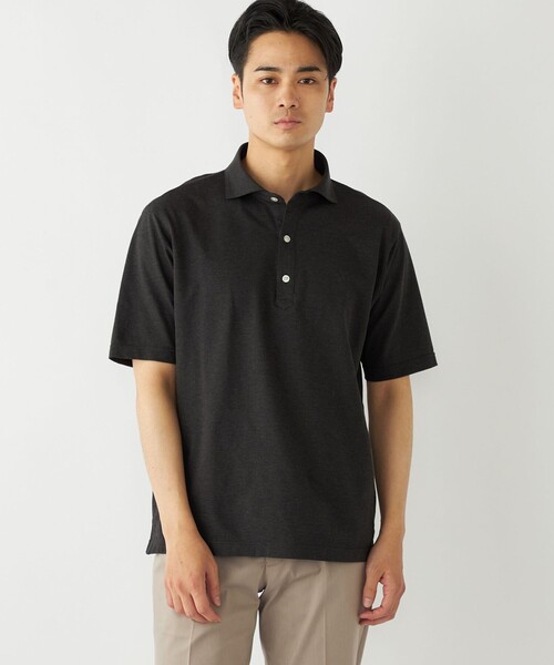 24SS ebure カノコ ポロシャツ 黒 4．7oz スペシャル ドライ カノコ ポロシャツ（ローブリード