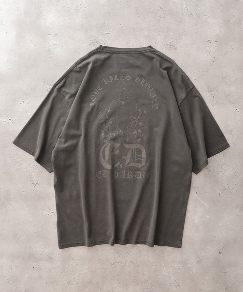 FUNALIVE(ファンアライブ)の「ED HARDY クロスTシャツ(Tシャツ/カットソー・メンズ・ブラック/チャコール・L/M)」の8枚目の写真